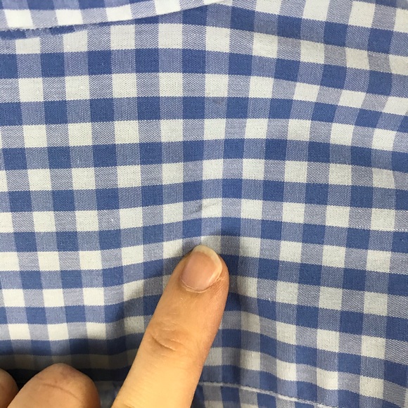 Vineyard Vines Whale Shirt Blue Gingham Plaid XS - Picture 7 of 7